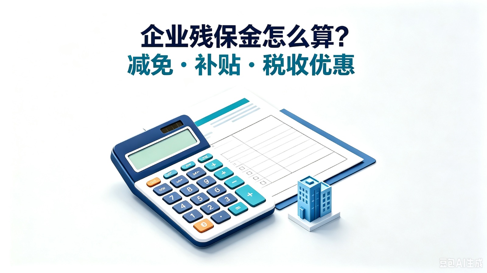 企业残保金怎么算？减免、补贴和税收优惠怎么拿？